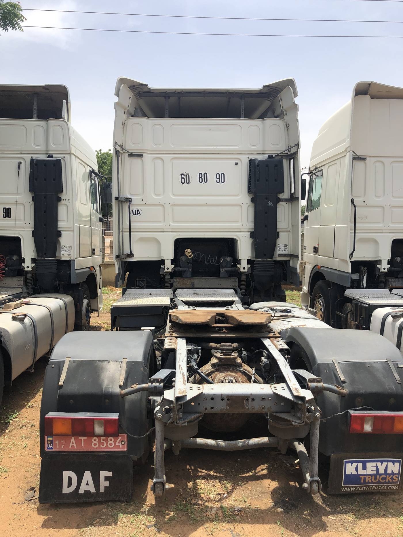 DAF trucks at the Bazuwa Motors yard